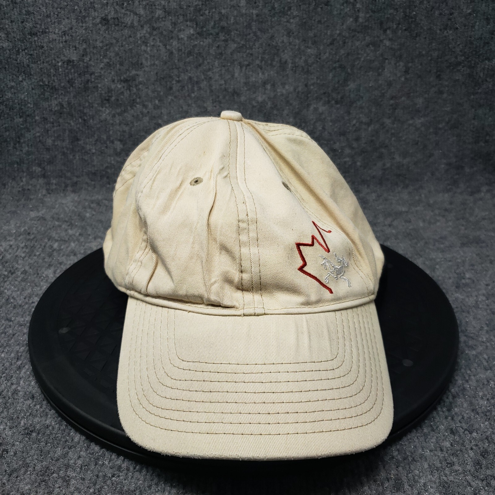 ARC'TERYX Cappello Arcteryx Uomo L XL Beige Berretto Baseball Flex Fit Elasticizzato Ricamato Canada