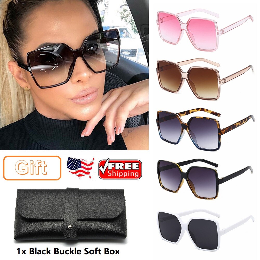 2Pcs Polarized Sunglasses Women Fashion Oversized Driving Glasses UV Protection