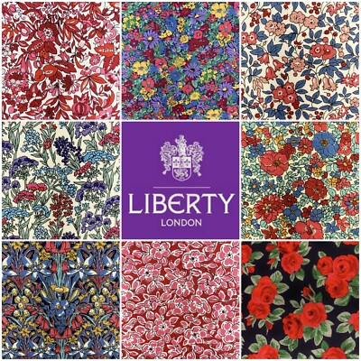 Liberty cotton fabric Fat Quarter floral quilting Winter Flower