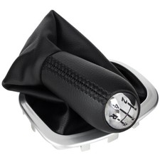 5-Gang Schaltknauf Schaltmanschette Rahmen Silber für Renault Clio III 05-12