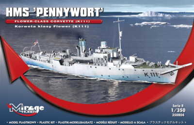 MIRAGE 350804 1:350 HMS 'PENNYWORT', Flower-class Corvette (K111)