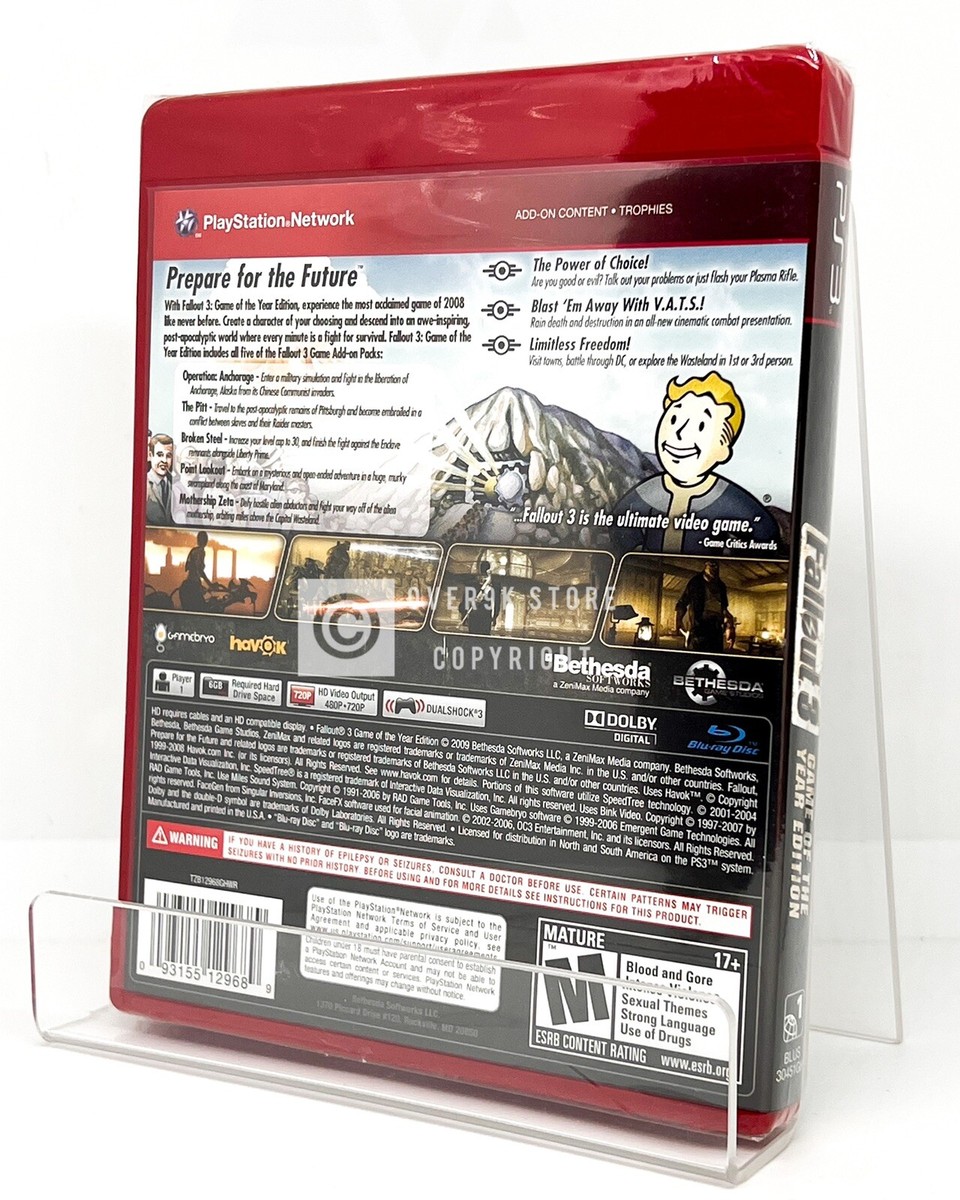 Fallout 3 - Game of the Year Edition - PS3 - Brand New