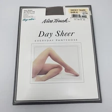 Nice Touch Day Sheer Everyday Pantyhose Womens Queen Size E Smoky Taupe Nylons
