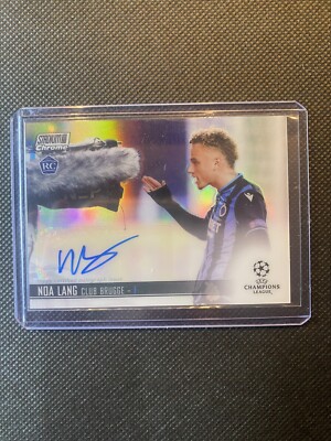 NOA LANG 2020 21 TOPPS STADIUM CLUB CHROME UEFA ROOKIE RC AUTO 