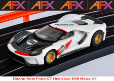 New AFX Ford GT Heritage 98 Mega G Fits Auto World, HO Slot Car AFX 22044