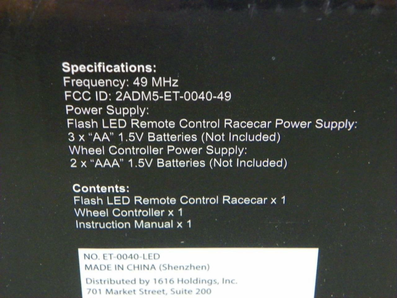 XVB Flash LED Remote Control 49 MHZ R/C Red GT Light-up Racecar New NIB Ages 8+