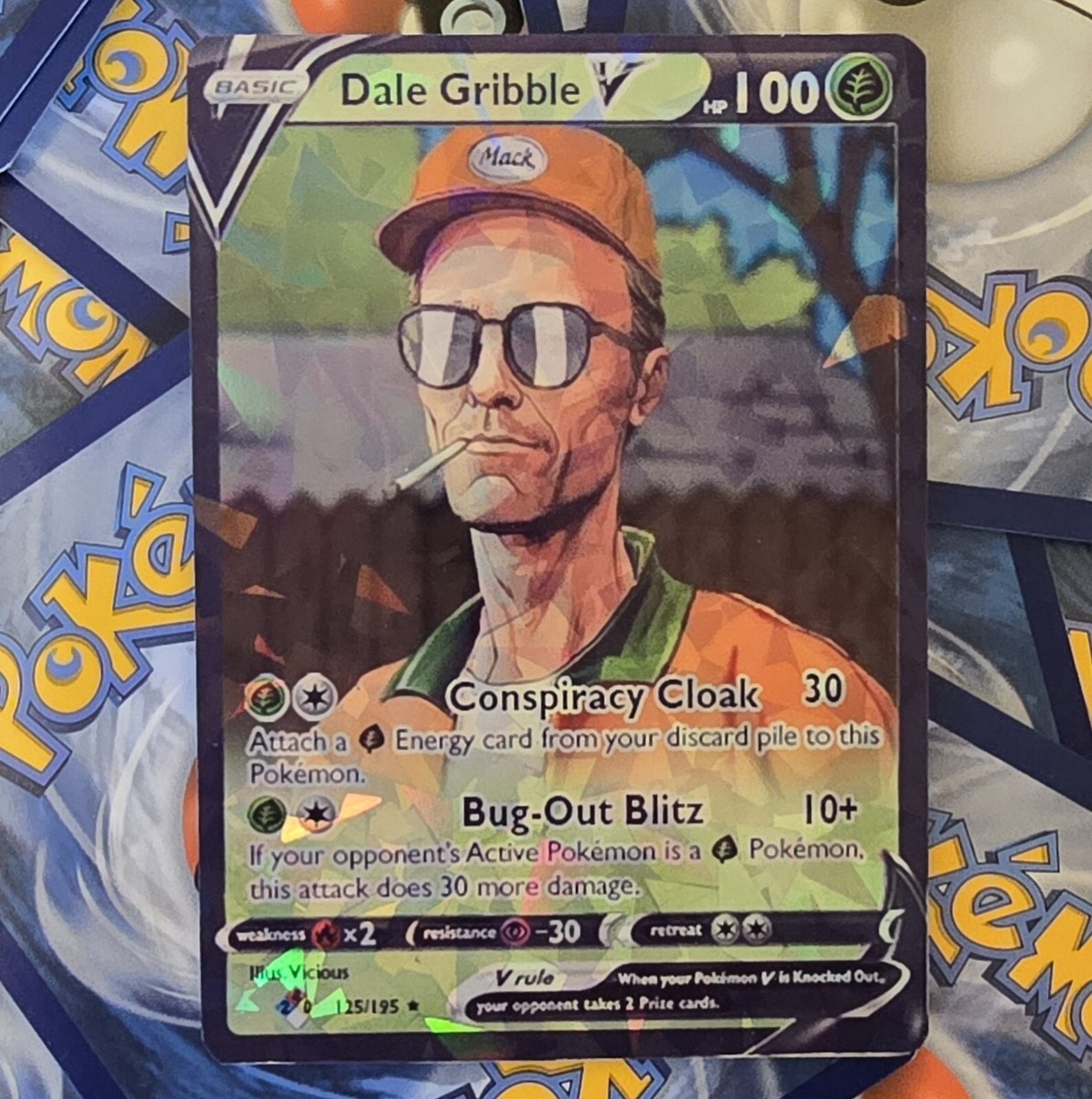 Dale Gribble Pokemon Card - King Of The Hill Dale Gribble Pokemon Card - King Of The Hill