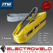 ITM 3 Ton Flat Webbing 8m 10m 12m Yellow Lifting Sling Hoist Rig 3T TM9160-03080