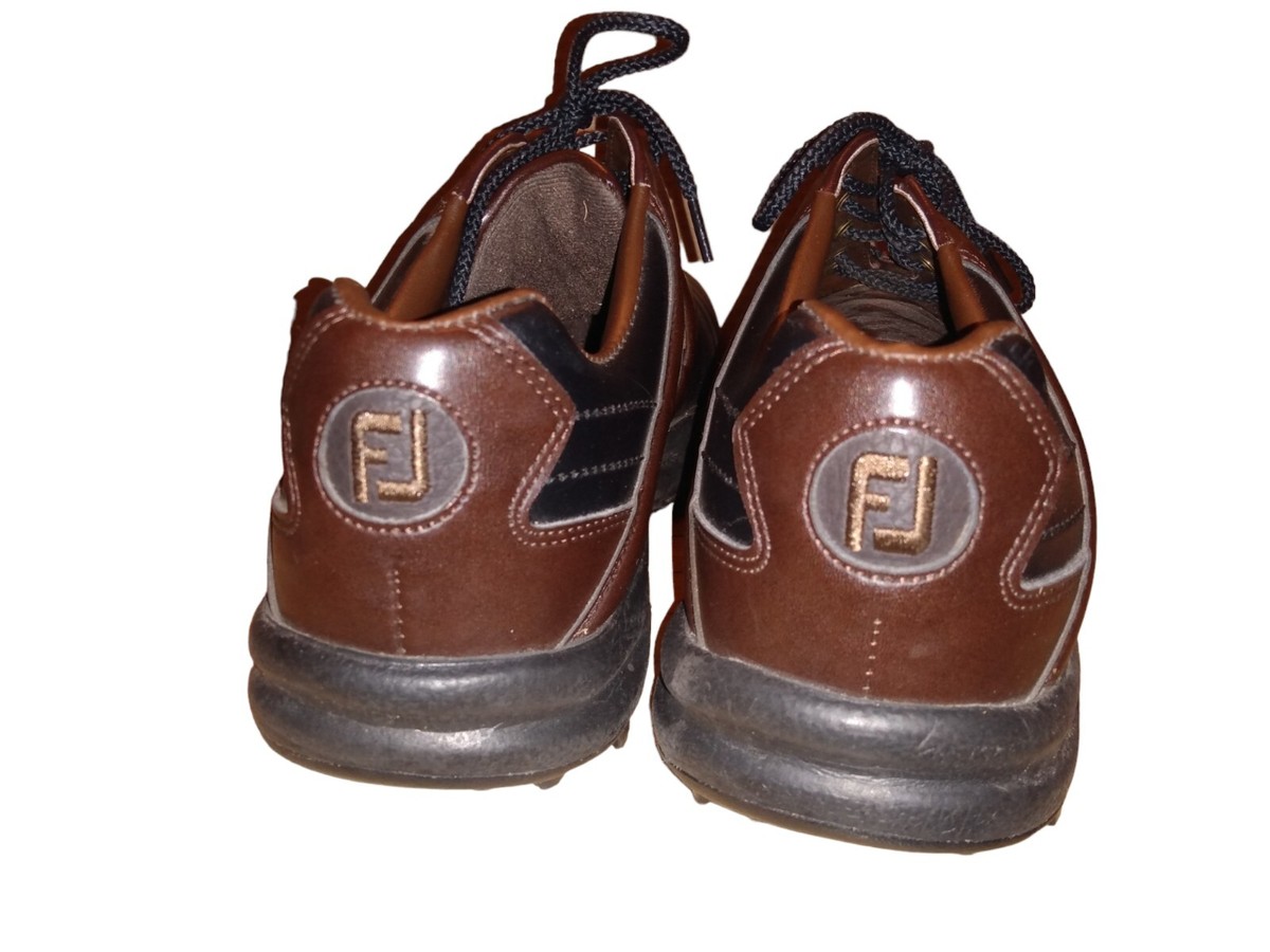 Footjoy Greenjoys Golf Shoes Black Dark Brown Soft Spikes 