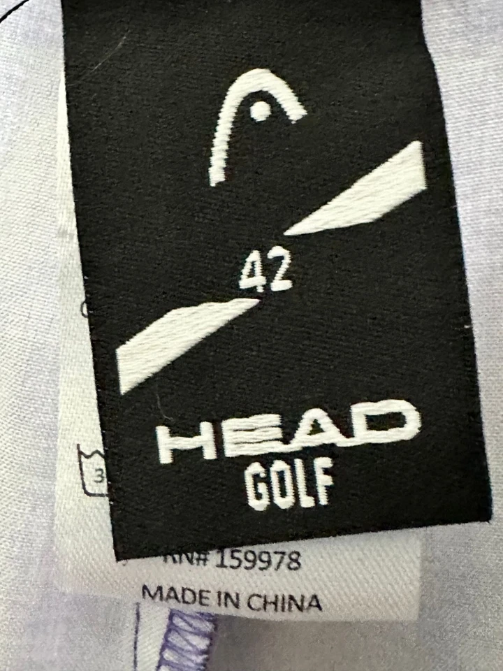 HEAD Golf Purple Plaid Stretch Performance Shorts Mens 42 - 7.5 inch Inseam - Image 3 of 4