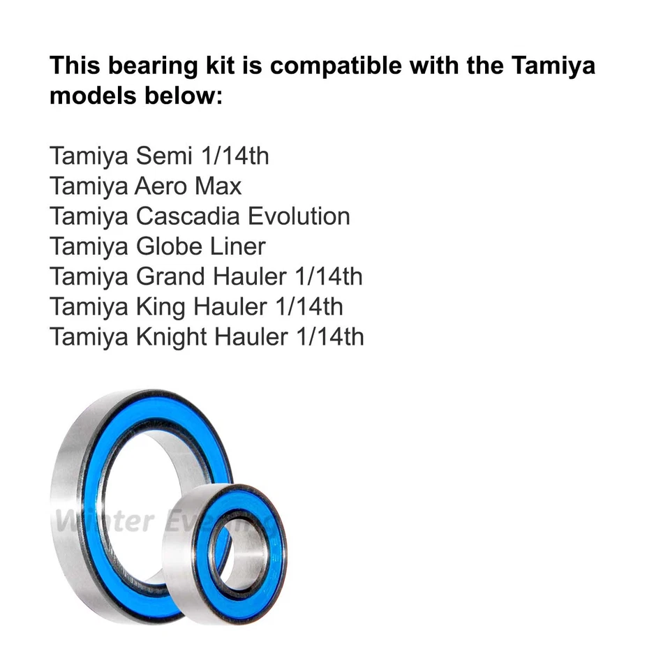 Tamiya 1/14 Semi - Grand, Freight, Globe Liner, King Hauler (30 Pc Bearings Kit) - Image 2 of 4