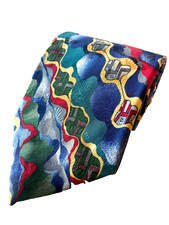 J. Garcia Collectors Edition Hand Sewn Abstract Design Silk Neck Tie 58 x 3.75