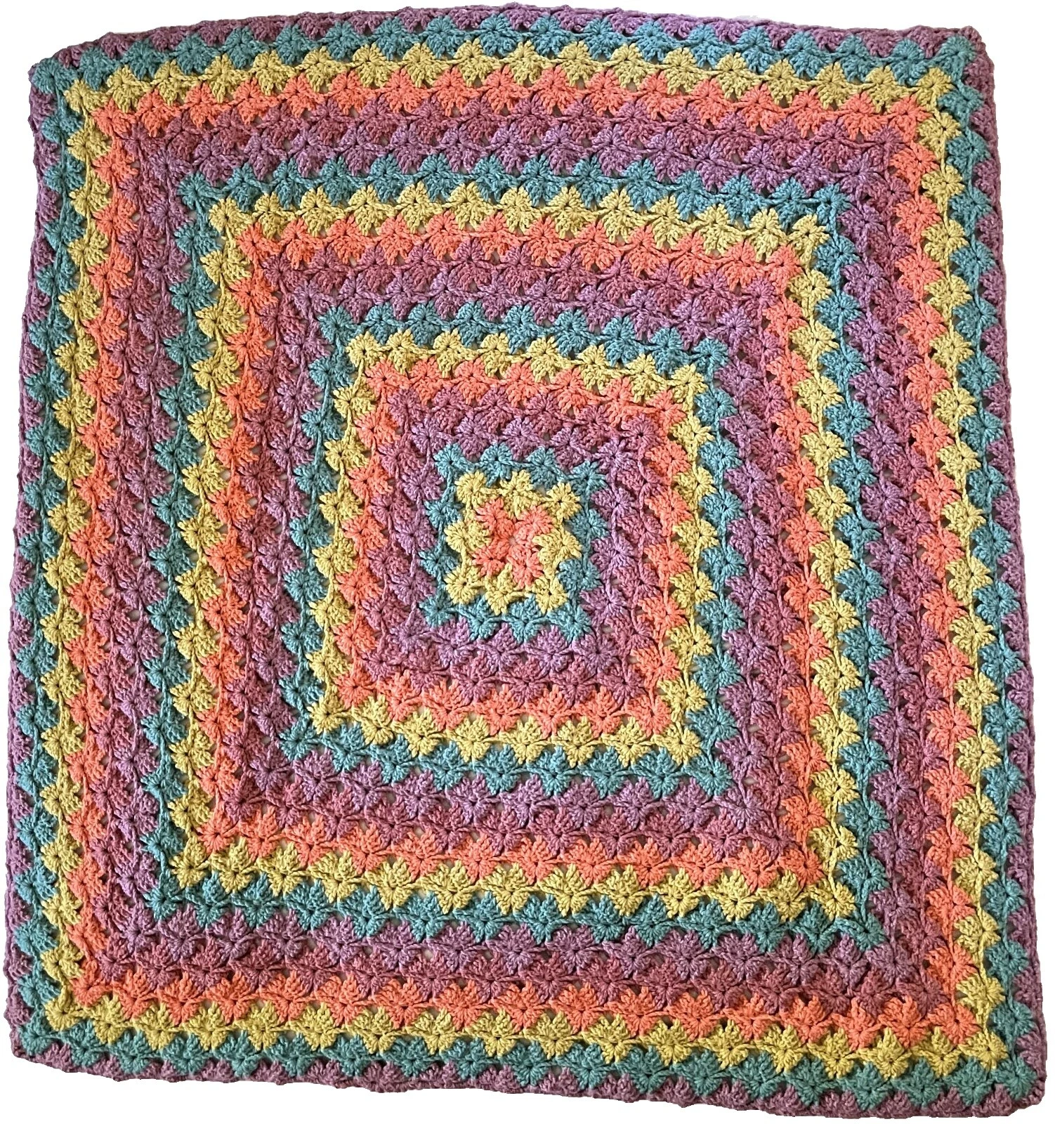 Handmade Crochet Multicolor Afghans & Throw Blankets
