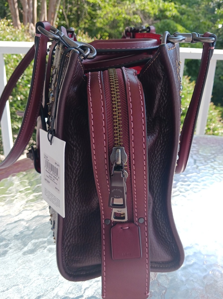 Coach 1941 Rogue 30 Oxblood 12164 Rivet Triple Compartment