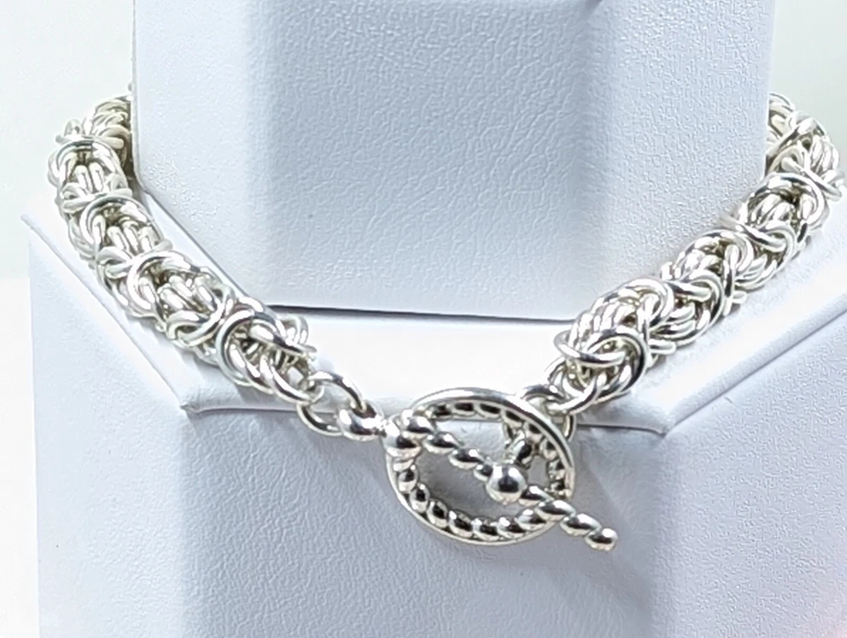Bracelet Argentium Silver Fine .935 tarnish resistant 8 inches toggle clasp gift