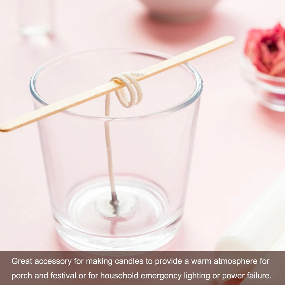 Algodón Trenzada Mecha Vela 50 PLY 61M Longitud 3mm Plano Ancho para Bricolaje - Imagen 4 de 4