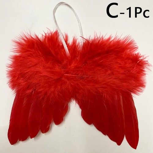 1x Angel Wings Christmas Feather Baubles XMAS Tree Hanging Ornament Decoration - Picture 19 of 23
