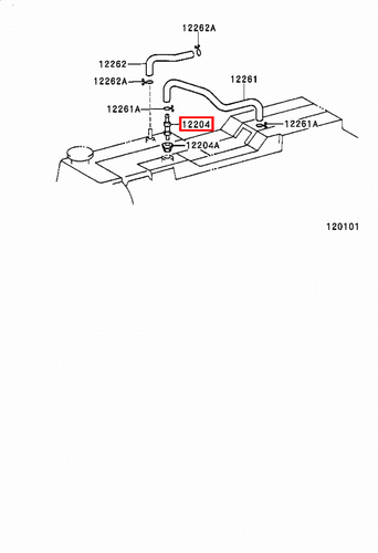 Genuine Toyota LandCruiser 105 Series FZJ 1FZ 4.5 Petrol PCV Valve - Picture 5 of 7