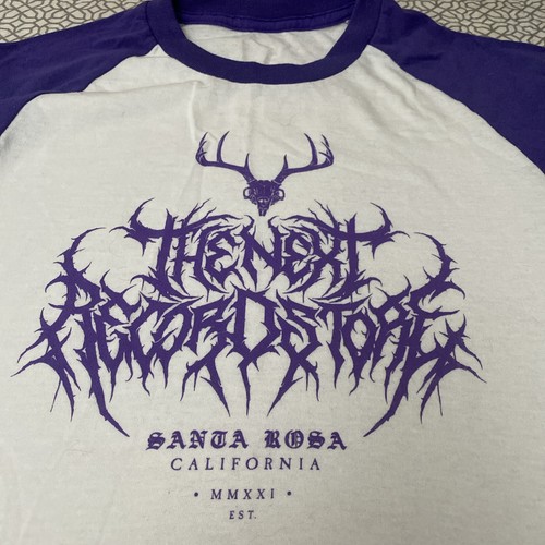 Record Store Shirt Large - The Next Record Store Santa Rosa Ca Baseball Shirt M