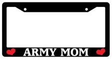 Black License Plate Frame ARMY MOM Auto Accessory Novelty 172