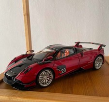 Large 1/18 Pagani Huayra Red Diecast Model Car Pullback Sound Light Supercar 