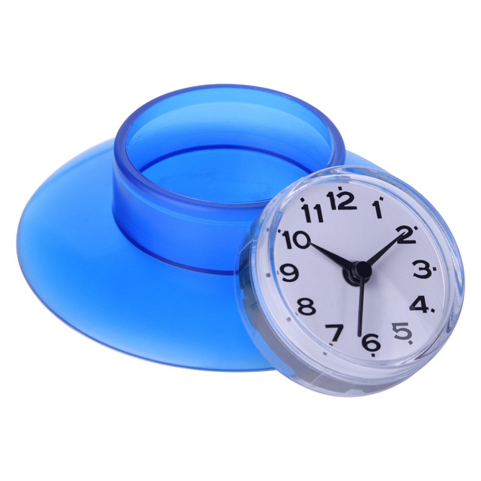 Mini Bathroom Kitchen Mirror Suction Wall Clock Shower Waterproof Quartz C KRI✈️
