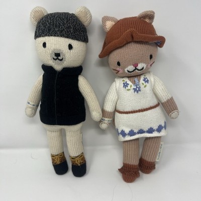 Cuddle Kind Hudson The Polar Bears  And Chelsea Kitty Cat Plush Stuffed Animals