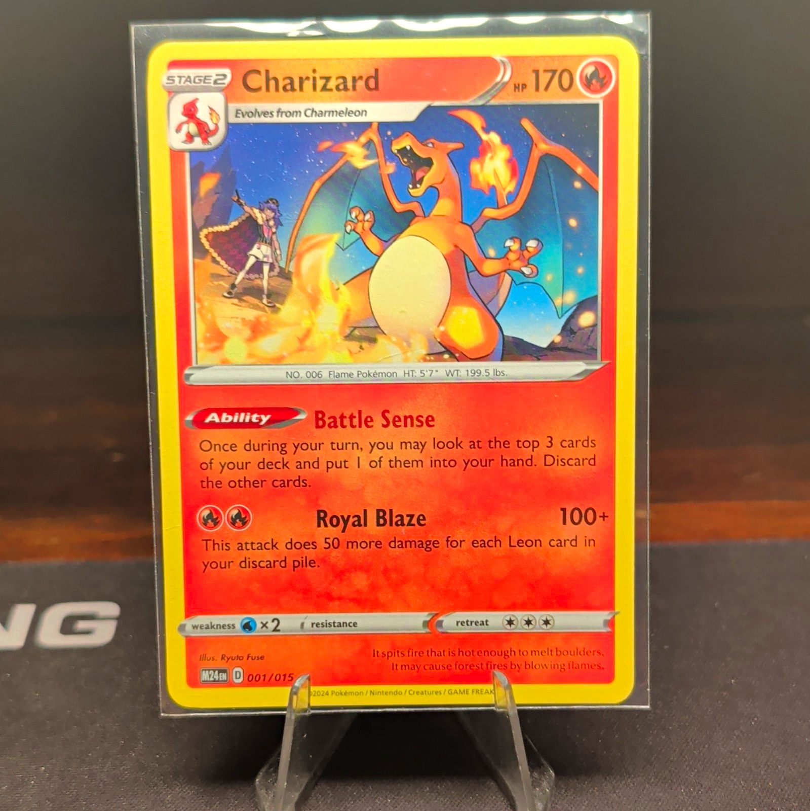 Charizard 001/015 M24en Regular (EN) Stage 2 Pokemon TCG 170 HP 2024