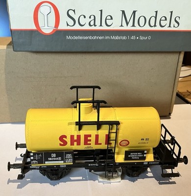 0 Scale Models 480 71 Kesselwagen Shell Epoche III  mit Bühne Spur 0