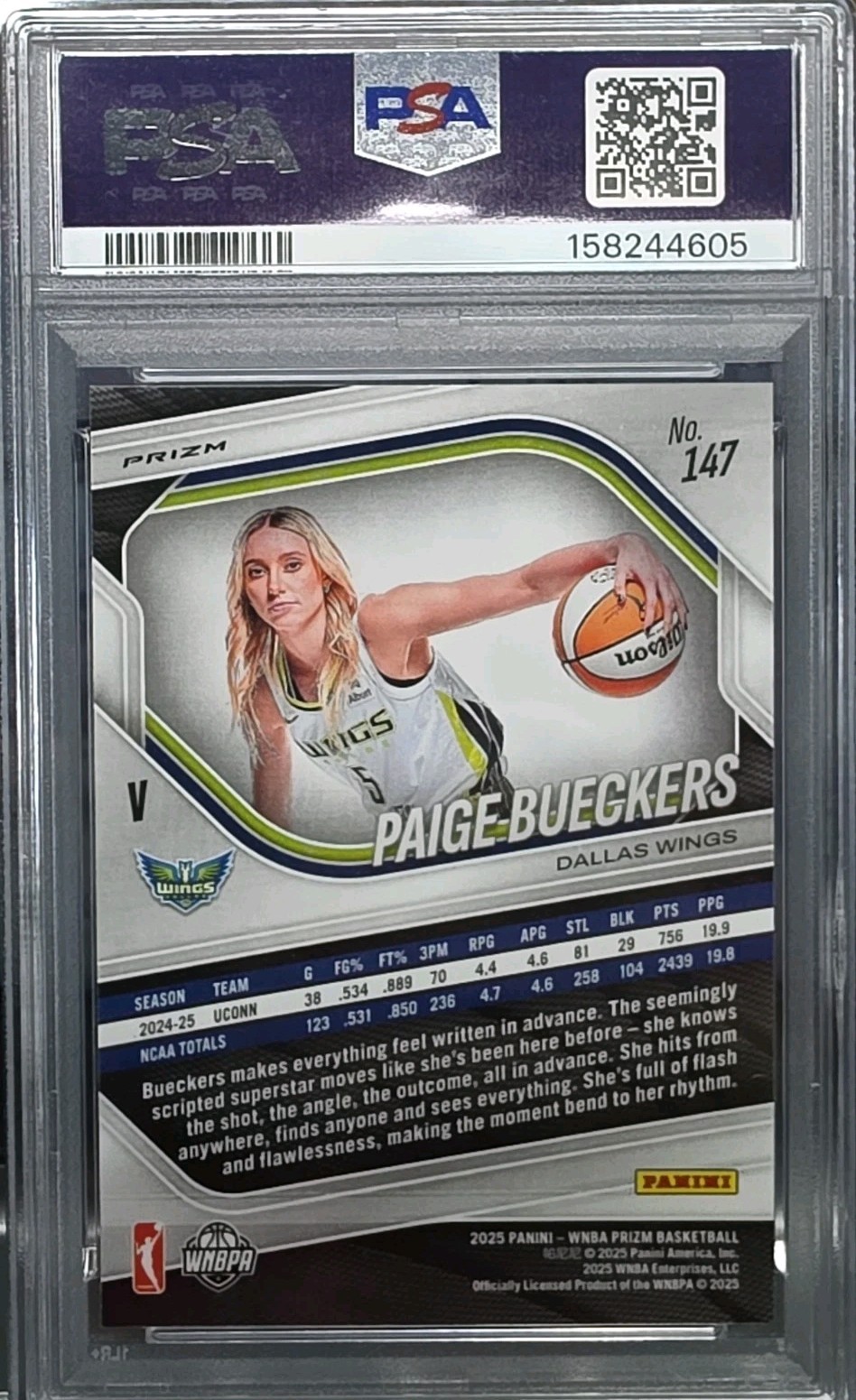 2025 Panini Prizm WNBA - Rookie Variation Paige Bueckers #147 WNBA Logo Prizm... view 2