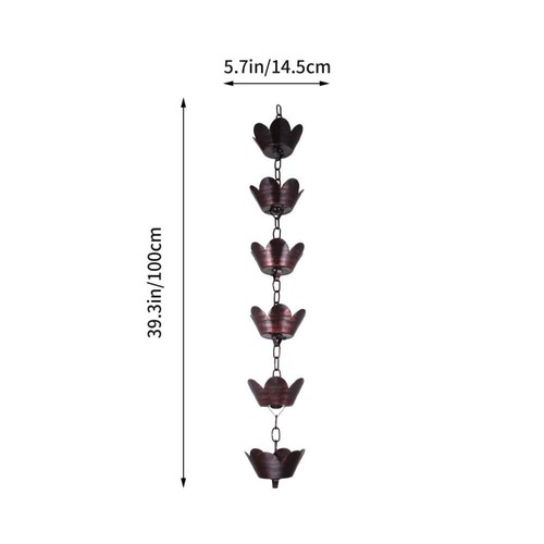 Metal Drainage Chain Rainchains for Gutters Hanging Chimes Garden Accessory ~ - Picture 8 of 12