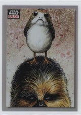 2023 Topps Chrome Star Wars Galaxy Refractor Porg Chewbacca Odd Couple #64 00jz