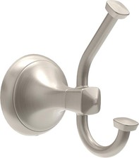 Double Towel Hook Bathroom/Kitchen Brushed Nickel Esato Accessories