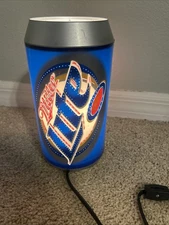 Vintage 2001 Miller Lite Motion Bar Light Lamp Promo Beer 3D Can 10” H Man Cave