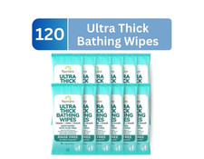 Nurture XL Body Wipes 120 Count Extra Large No Rinse Bathing Wipes Aloe Disposab