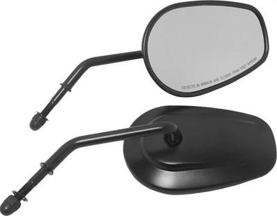 HD Black Tapered Short Stem Side Mirror Pr Harley Blackline 11-13