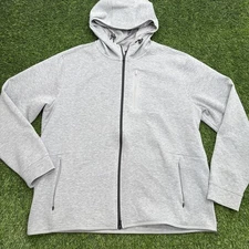 VRST Hoodie Mens XL Gray Full Zip Performance Stretch Comfy