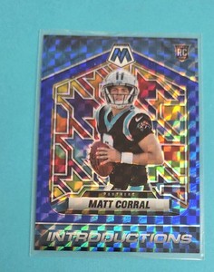 2022 Mosaic Introductions Blue /99 #I-4 Matt Corral Panthers FOOTBALL Card 5E