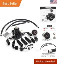 Comprehensive EFI Fuel Pressure Regulator Kit with Gauge & Multiple Adapters