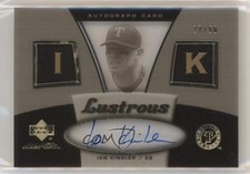 2007 Upper Deck Black Lustrous Auto /50 Ian Kinsler #LUS-IK Auto s7f