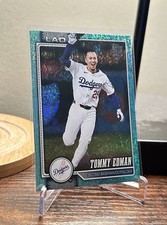 Tommy Edman 2026 Topps Series 1 #222 Aqua Holo Foil Parallel Los Angeles Dodgers