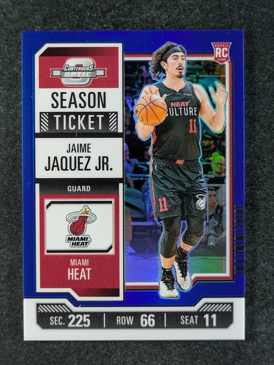 2023-24 Panini Contenders Optic JAIME JAQUEZ JR. 58/99 Rookie RC Blue Prizm #67