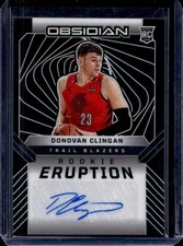 2024-25 Panini Obsidian Donovan Clingan Eruption Auto RC #/149 Rookie