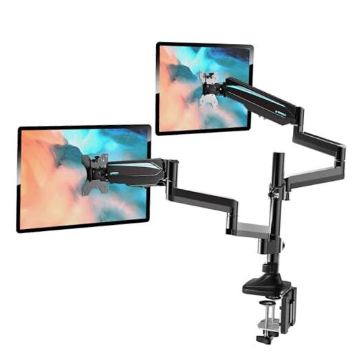 Fully Adjustable Gas Spring Dual Monitor Stand for PC Screens