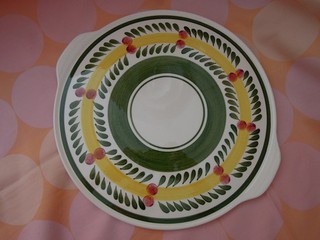 vintage TORTENPLATTE Villeroy & Boch Mettlach Saar Kuchenplatte V B Renate 60er