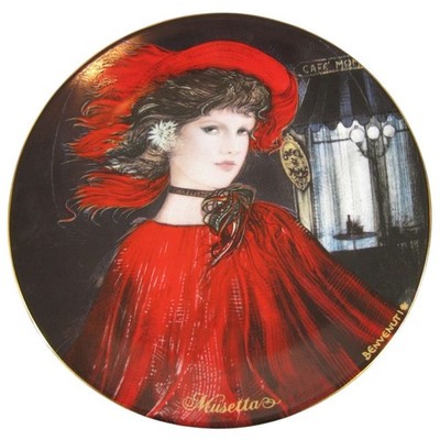 Musetta Plate Musetta Collector Plate Riccardo Benvenuti Women of Puccini 1986 ...