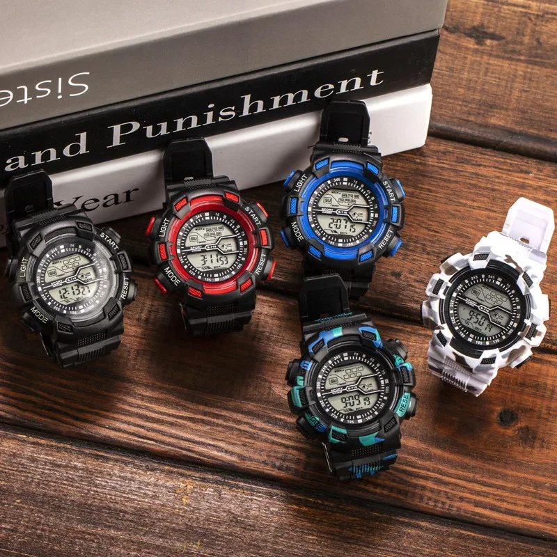 Multifunction Men'S Sports Watch LED Digital Watch Big Dial Waterproof Luminous  - image 3 of 4