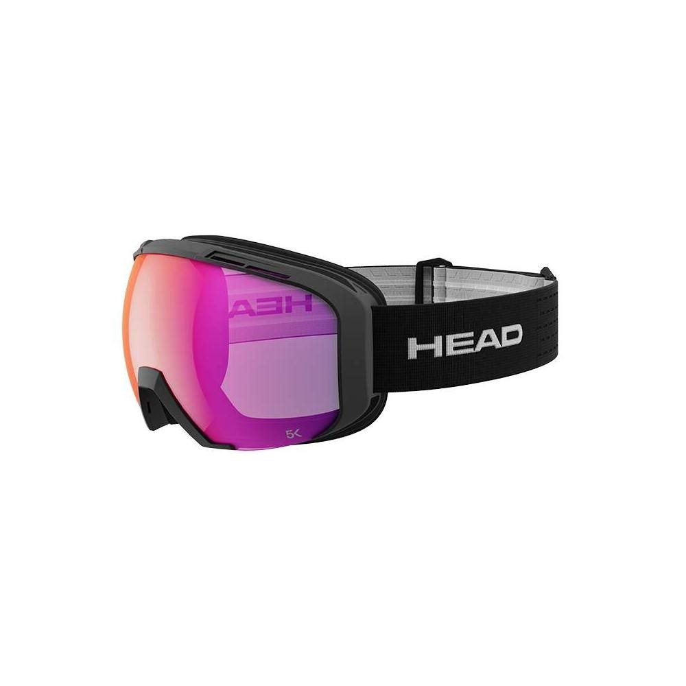 Masque de ski OTG 5K écran rouge double vitrage avec monture ventilée noir
