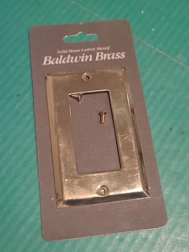 New Baldwin Polished Brass Classic Single Rocker GFCI Switch Plate #4754-030-CD