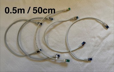 5er Pack: 0.5m 50cm Cat 6a S/FTP RJ45 Ethernetkabel Patchkabel Netzwerkkabel LAN
